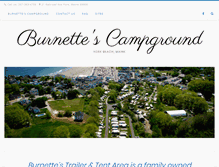 Tablet Screenshot of burnettescampground.com